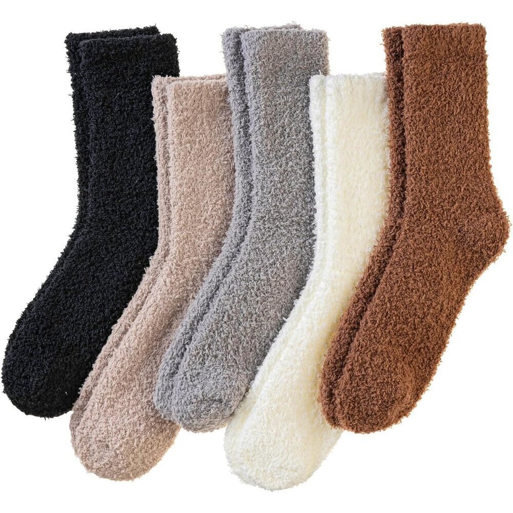 🆕Women's Multi Fuzzy Socks Warm Fluffy Winter Cozy Thick Plush Slipper Sleep